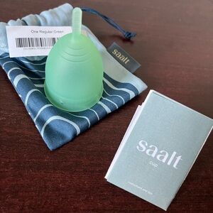 Saalt Menstrual Cup - Reusable Green & Blue